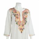 Kaftan - tunic - 3/4 sleeves - embroidery - ethnic - cotton - size 38