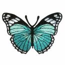 Parche - Mariposa - turquesa-negro-blanco