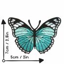 Patch - Butterfly - turquoise-black-white