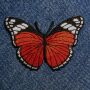 Parche - Mariposa - rojo-negro-blanco