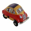 Juguete de hojalata - carro de cuerda - mini racer - amarillo rojo - carro de hojalata