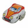 Tin toys - racing cars - space invader - orange white - wind-up car