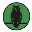 Patch - Owl - black and green