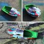 Giocattoli di latta - Piccola barca per il riciclaggio - Candle boat - Barca pop pop in stagno