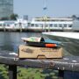 Blechspielzeug - Recycling Boot klein - Kerzenboot - Pop Pop Knatterboot aus Blech