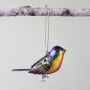 Juguete de hojalata - pájaro - colgante decorativo - adorno de metal 01