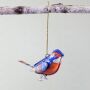 Giocattolo di latta - uccello - ciondolo decorativo - ornamento in metallo 04