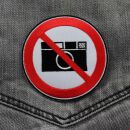 Aufnäher - Fotografieren verboten - schwarz-weiß-rot 8 cm - Patch