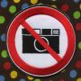 Aufnäher - Fotografieren verboten - schwarz-weiß-rot 8 cm - Patch