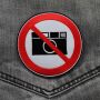 Parche - Prohibido fotos - negro-blanco-rojo