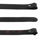 Leather belt - Buckle free belt - Belt - black matt - 4 cm