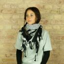 Kufiya Desert - black - white - Shemagh - Arafat scarf