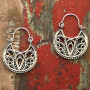 Earrings - round - Ornaments - Hanging earrings - Boho - Ethno silver