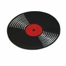 Aufnäher - Schallplatte - rot und schwarz - Patch