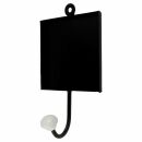 Coat hook - wall hook - with empty frame - 10x10cm