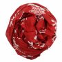 Sciarpa di cotone - fiocchi di neve rosso - bianco - foulard quadrato