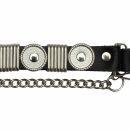 Leather boot chain - Conchas 03 - black