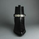 Leather boot chain - Conchas 03 - black