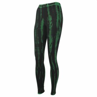 Leggings - Batik - Bamboo - nero - verde-verde