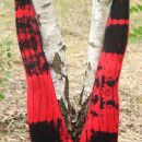 Leggings - Batik - Birch - schwarz - rot-kirschrot