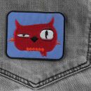 Patch - uccello - rosso-blu - toppa