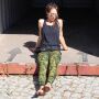 Leggings - Batik - Landscape - nero - giallo verde