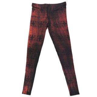 Leggings - Batik - Reptile - negro - rojo-burdeos