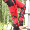 Leggings - Batik - Birch - nero - rosso ciliegia - L/XL