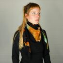Cotton Scarf - SKA - black - tiedye - squared kerchief