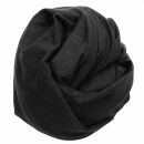 Cotton scarf fine & tightly woven - black - squared kerchief