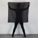 Cotton scarf fine & tightly woven - black - squared kerchief