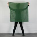 Cotton scarf fine & tightly woven - dark green - squared kerchief
