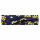 Pañuelo para la cabeza y el cuello - Flor - Diseño floral - azul - Pañoleta - Bandana