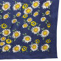 Pañuelo para la cabeza y el cuello - Flor - Diseño floral - azul - Pañoleta - Bandana