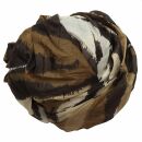 Cotton Scarf - zebra pattern 01 - beige-brown-black - squared kerchief