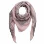 Cotton Scarf - Ganesha pink - black - squared kerchief