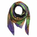 Cotton Scarf - Skull black - multicolor - squared kerchief