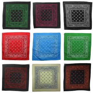 Bandana scarf paisley pattern 02 square headscarf