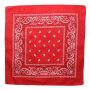 Bandana pañuelo paisley 02 rojo blanco cuadrado