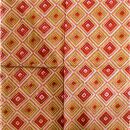 Baumwolltuch - Rauten 70s Muster 1 - quadratisches Tuch