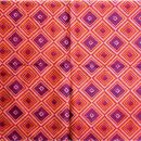 Baumwolltuch - Rauten 70´s Muster 2 - quadratisches...