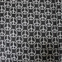 Cotton Scarf - Peace sign pattern 6,5 cm - squared kerchief