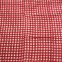 Baumwolltuch - Karos 4 weiß - rot - quadratisches Tuch