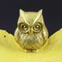 Owl in brass - figure - deco - animal