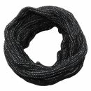 Tube scarf - loop scarf - 66 cm - black and white