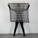 Baumwolltuch - Totenköpfe 1 schwarz - weiß - quadratisches Tuch
