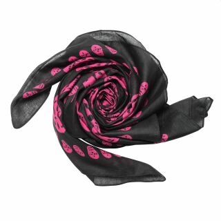 Sciarpa di cotone ciliegie bianco foulard quadrato sciarpa leggera
