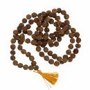 Catena di preghiera - Catena Mala - Catena da meditazione - Perline Rudraksha - Modello 03 - 5 Mukhi
