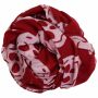 Sciarpa di cotone - teschi 1 rosso - rosa - foulard quadrato