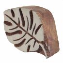 Sello de madera - hoja 03 - 6,5 cm - Madera